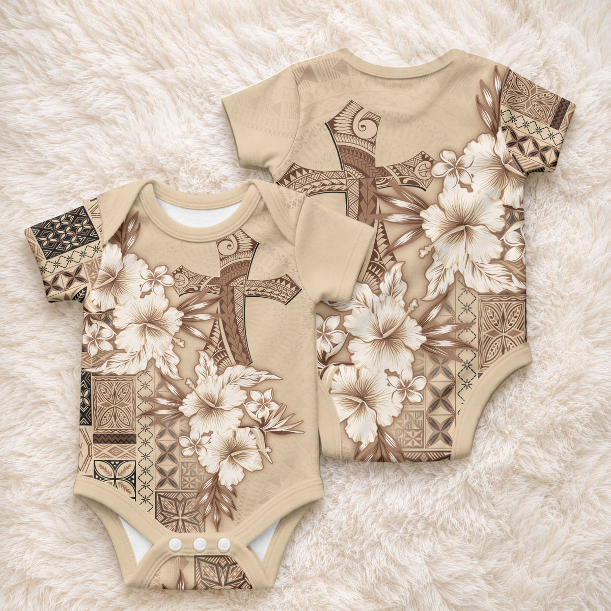 Samoa AIGA Mamanu Siapo Malu Motifs Baby Onesie