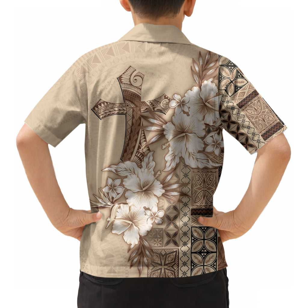 Samoa AIGA Mamanu Siapo Malu Motifs Kid Hawaiian Shirt