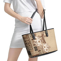 Samoa AIGA Mamanu Siapo Malu Motifs Leather Tote Bag LT7 - Polynesian Pride