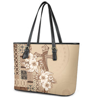 Samoa AIGA Mamanu Siapo Malu Motifs Leather Tote Bag LT7 - Polynesian Pride