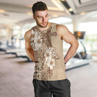 Samoa AIGA Mamanu Siapo Malu Motifs Men Tank Top LT7 Beige - Polynesian Pride