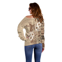 Samoa AIGA Mamanu Siapo Malu Motifs Off Shoulder Sweater