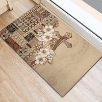 Samoa AIGA Mamanu Siapo Malu Motifs Rubber Doormat