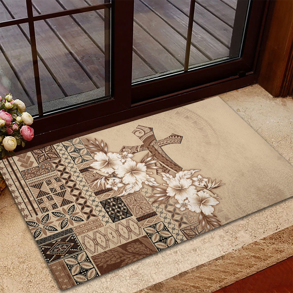 Samoa AIGA Mamanu Siapo Malu Motifs Rubber Doormat