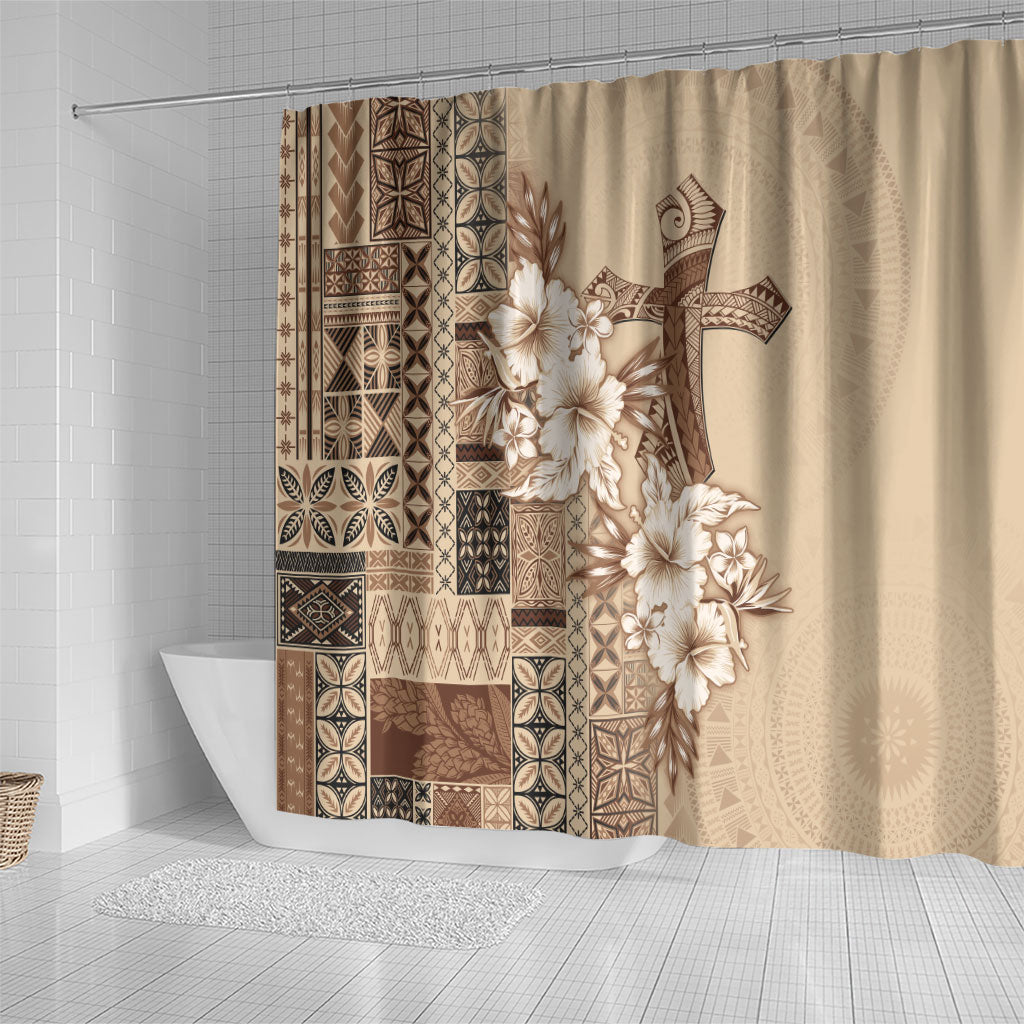 Samoa AIGA Mamanu Siapo Malu Motifs Shower Curtain