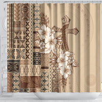 Samoa AIGA Mamanu Siapo Malu Motifs Shower Curtain