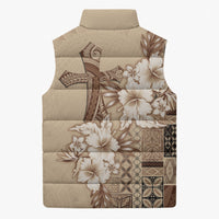 Samoa AIGA Mamanu Siapo Malu Motifs Sleeveless Puffer Jacket LT7 - Polynesian Pride