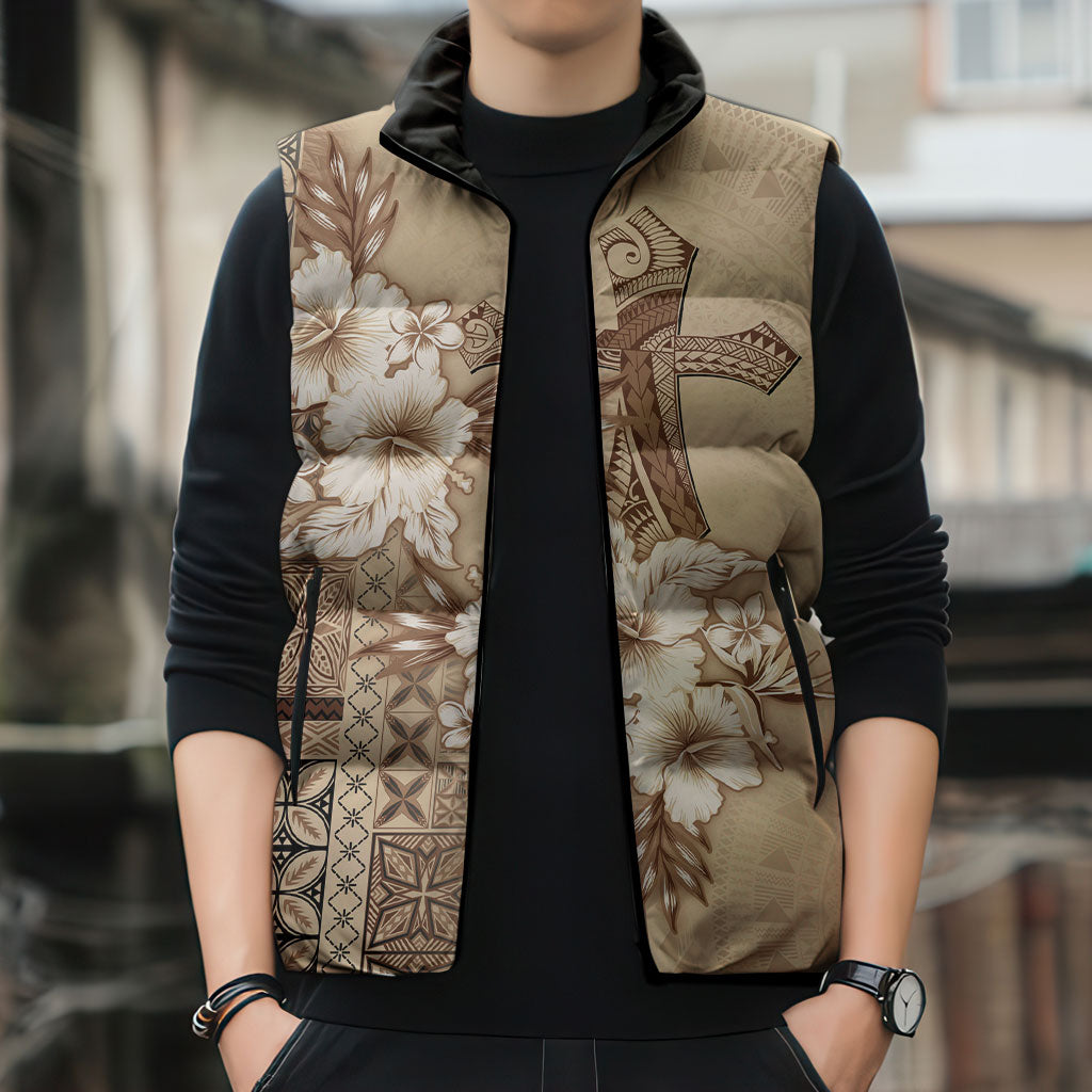 Samoa AIGA Mamanu Siapo Malu Motifs Sleeveless Puffer Jacket LT7 - Polynesian Pride