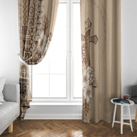 Samoa AIGA Mamanu Siapo Malu Motifs Window Curtain