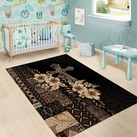 Samoa AIGA Mamanu Siapo Malu Motifs Area Rug Black Ver