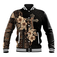 Samoa AIGA Mamanu Siapo Malu Motifs Baseball Jacket Black Ver