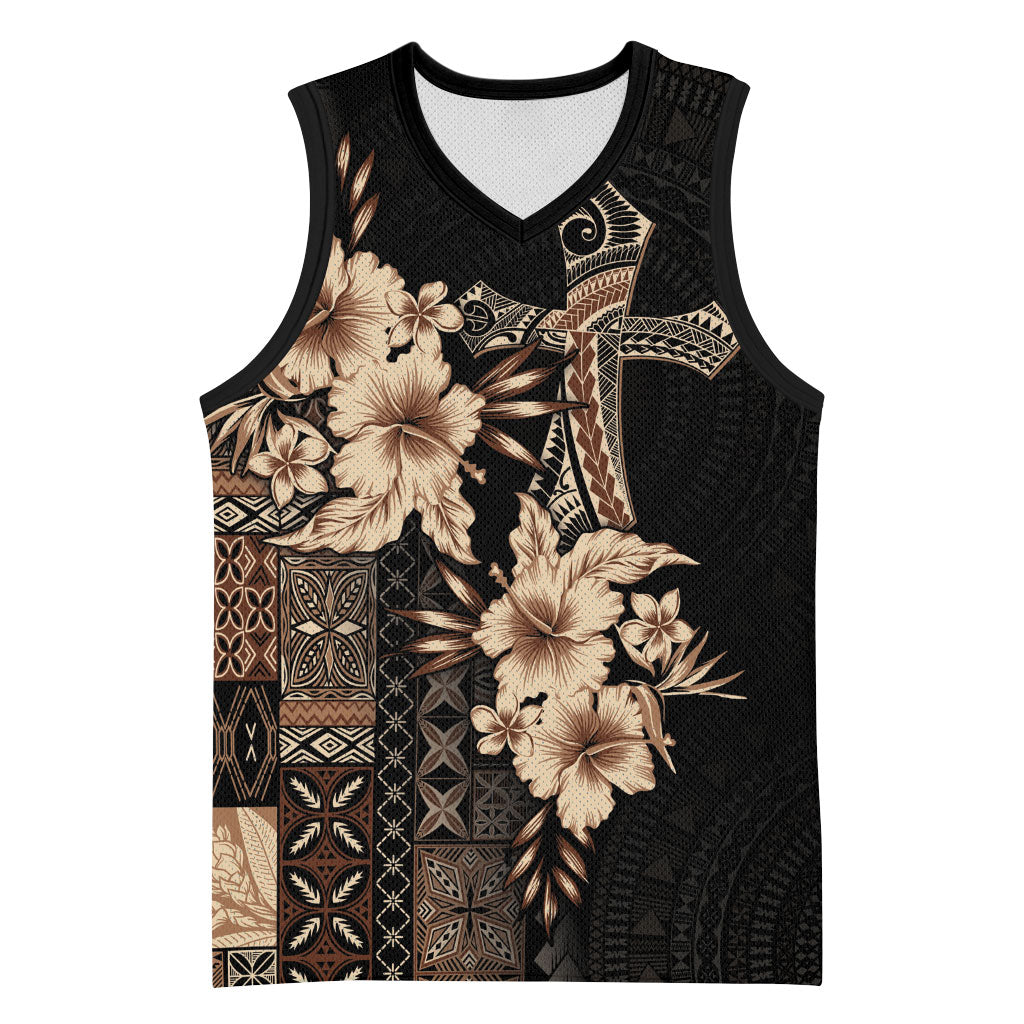 Samoa AIGA Mamanu Siapo Malu Motifs Basketball Jersey Black Ver LT7 Unisex Black - Polynesian Pride