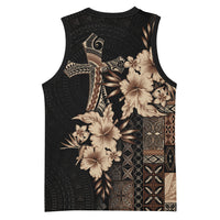Samoa AIGA Mamanu Siapo Malu Motifs Basketball Jersey Black Ver LT7 - Polynesian Pride
