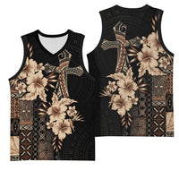 Samoa AIGA Mamanu Siapo Malu Motifs Basketball Jersey Black Ver LT7 - Polynesian Pride