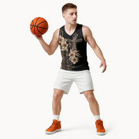 Samoa AIGA Mamanu Siapo Malu Motifs Basketball Jersey Black Ver LT7 - Polynesian Pride