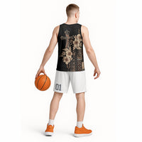 Samoa AIGA Mamanu Siapo Malu Motifs Basketball Jersey Black Ver LT7 - Polynesian Pride