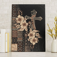 Samoa AIGA Mamanu Siapo Malu Motifs Canvas Wall Art Black Ver
