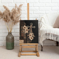 Samoa AIGA Mamanu Siapo Malu Motifs Canvas Wall Art Black Ver