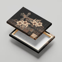 Samoa AIGA Mamanu Siapo Malu Motifs Canvas Wall Art Black Ver