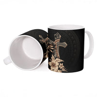 Samoa AIGA Mamanu Siapo Malu Motifs Ceramic Mug Black Ver