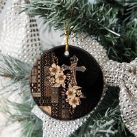 Samoa AIGA Mamanu Siapo Malu Motifs Ceramic Ornament Black Ver