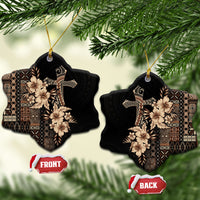 Samoa AIGA Mamanu Siapo Malu Motifs Ceramic Ornament Black Ver