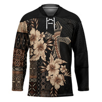 Samoa AIGA Mamanu Siapo Malu Motifs Hockey Jersey Black Ver LT7 Unisex Black - Polynesian Pride