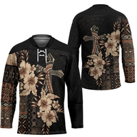 Samoa AIGA Mamanu Siapo Malu Motifs Hockey Jersey Black Ver LT7 - Polynesian Pride