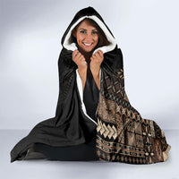 Samoa AIGA Mamanu Siapo Malu Motifs Hooded Blanket Black Ver LT7 - Polynesian Pride