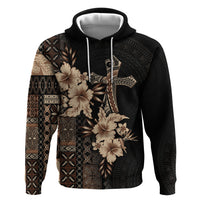 Samoa AIGA Mamanu Siapo Malu Motifs Hoodie Black Ver LT7 Pullover Hoodie Black - Polynesian Pride
