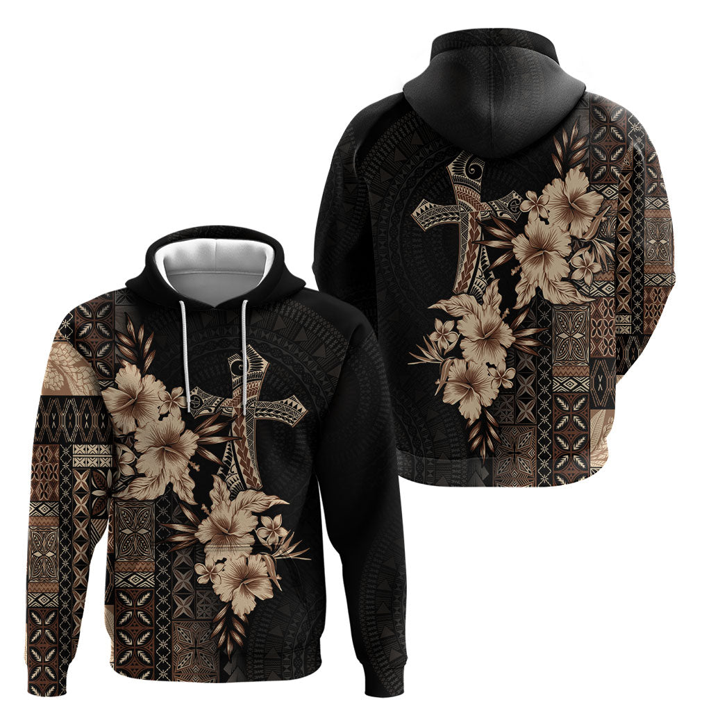 Samoa AIGA Mamanu Siapo Malu Motifs Hoodie Black Ver LT7 - Polynesian Pride