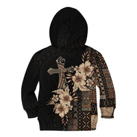 Samoa AIGA Mamanu Siapo Malu Motifs Kid Hoodie Black Ver