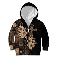 Samoa AIGA Mamanu Siapo Malu Motifs Kid Hoodie Black Ver