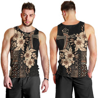 Samoa AIGA Mamanu Siapo Malu Motifs Men Tank Top Black Ver LT7 - Polynesian Pride