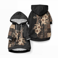 Samoa AIGA Mamanu Siapo Malu Motifs Pet Hoodie Black Ver LT7 Pullover Black - Polynesian Pride