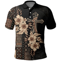 Samoa AIGA Mamanu Siapo Malu Motifs Polo Shirt Black Ver