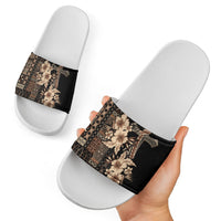 Samoa AIGA Mamanu Siapo Malu Motifs Slide Sandals Black Ver LT7 - Polynesian Pride