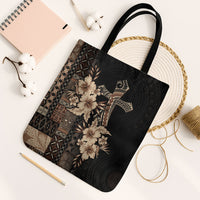Samoa AIGA Mamanu Siapo Malu Motifs Tote Bag Black Ver LT7 Black Strap One Size Black - Polynesian Pride