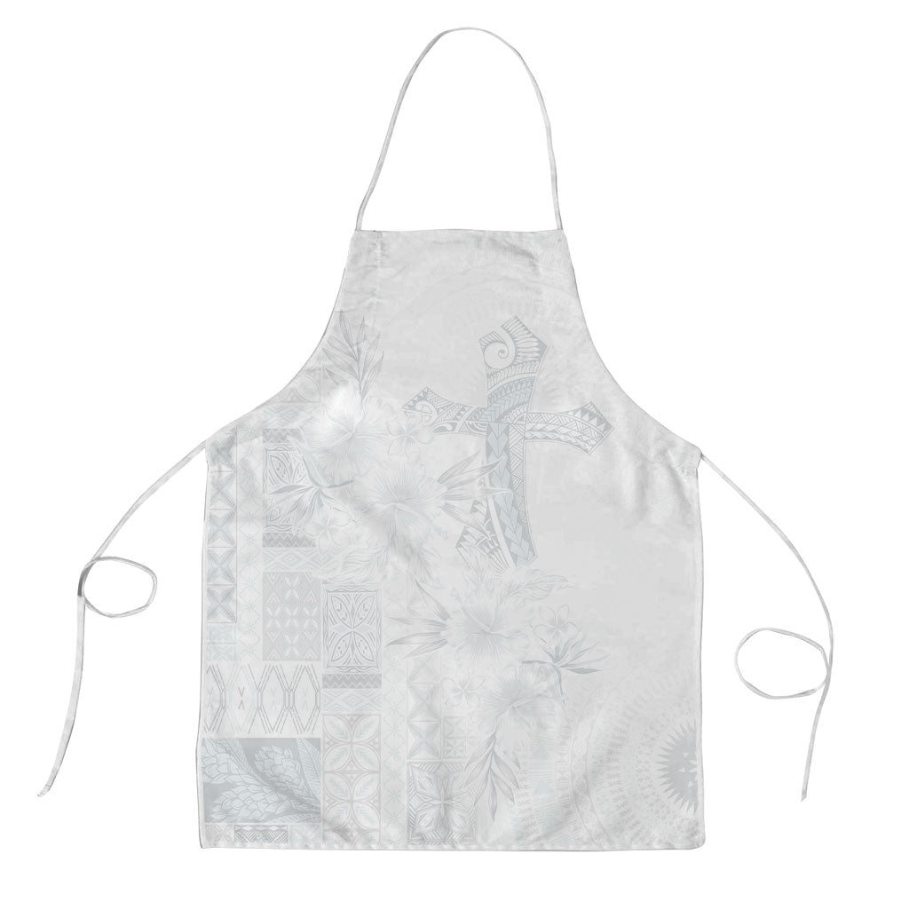 Samoa AIGA Mamanu Siapo Malu Motifs Apron Lotu a Tamaiti White Ver
