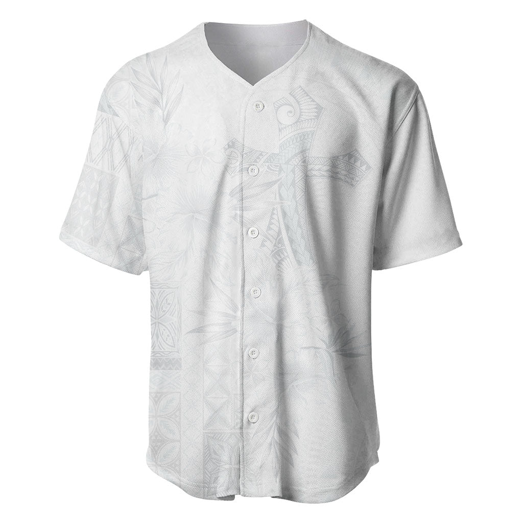 Samoa AIGA Mamanu Siapo Malu Motifs Baseball Jersey Lotu a Tamaiti White Ver