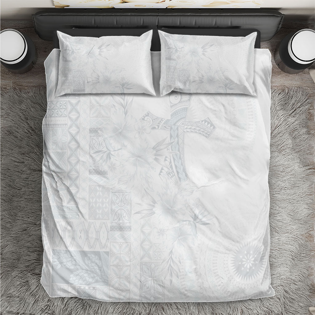 Samoa AIGA Mamanu Siapo Malu Motifs Bedding Set Lotu a Tamaiti White Ver