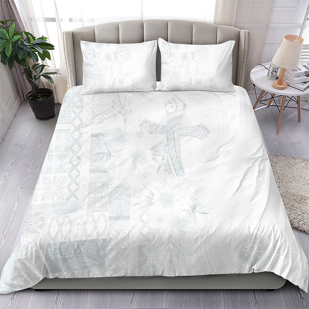 Samoa AIGA Mamanu Siapo Malu Motifs Bedding Set Lotu a Tamaiti White Ver