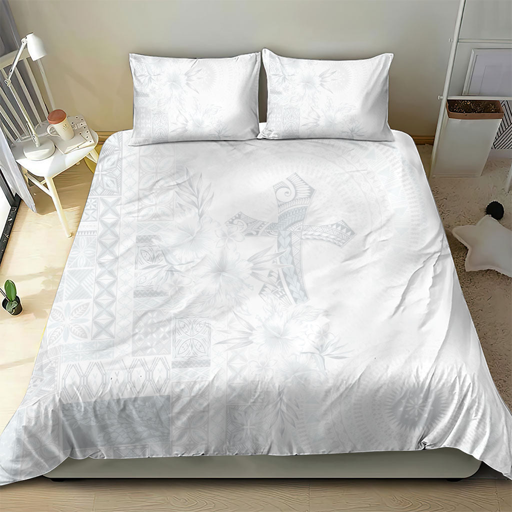Samoa AIGA Mamanu Siapo Malu Motifs Bedding Set Lotu a Tamaiti White Ver