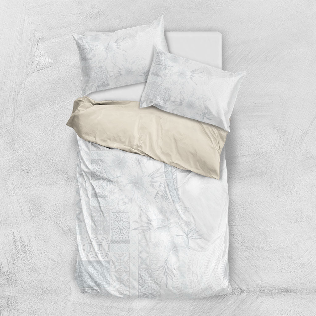 Samoa AIGA Mamanu Siapo Malu Motifs Bedding Set Lotu a Tamaiti White Ver