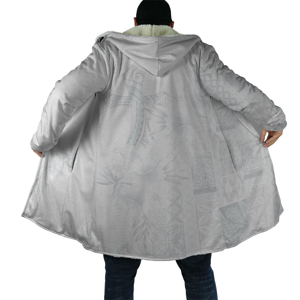 Samoa AIGA Mamanu Siapo Malu Motifs Cloak Lotu a Tamaiti White Ver
