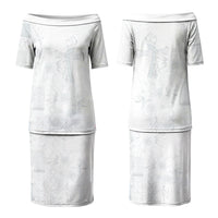Samoa AIGA Mamanu Siapo Malu Motifs Couples Matching Puletasi and Hawaiian Shirt Lotu a Tamaiti White Ver