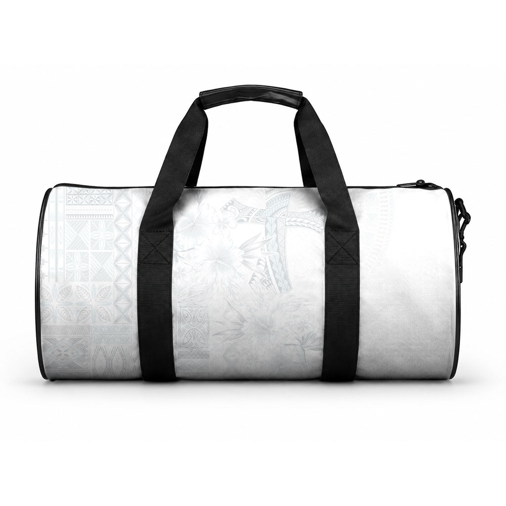 Samoa AIGA Mamanu Siapo Malu Motifs Duffle Bag Lotu a Tamaiti White Ver