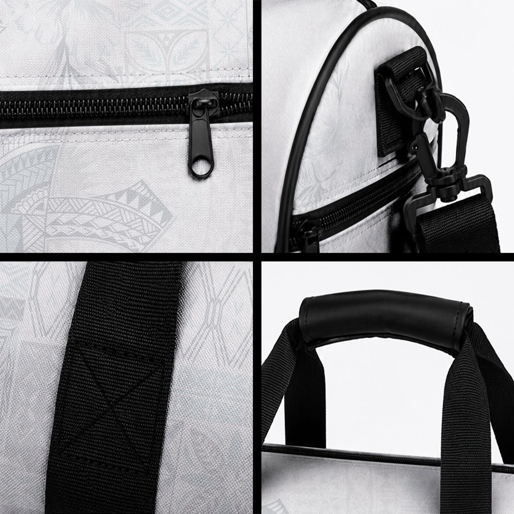Samoa AIGA Mamanu Siapo Malu Motifs Duffle Bag Lotu a Tamaiti White Ver
