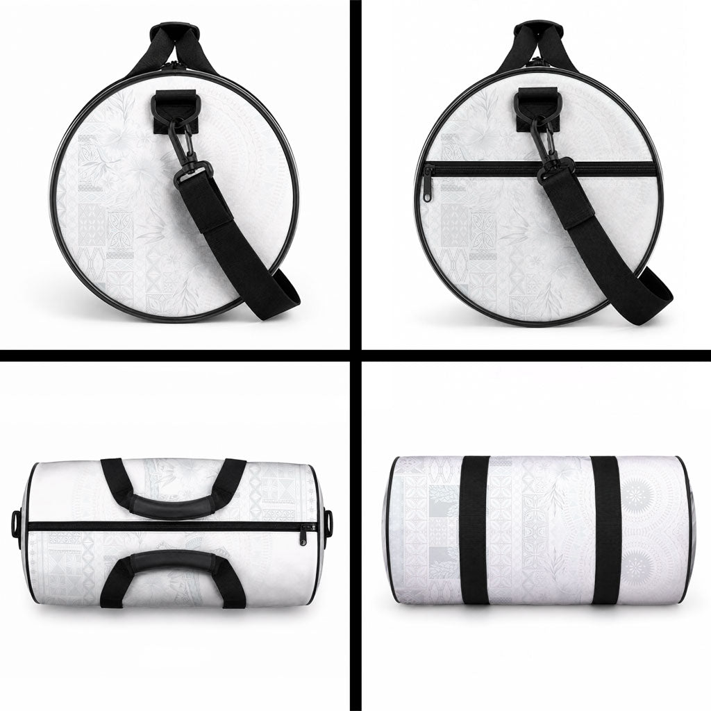 Samoa AIGA Mamanu Siapo Malu Motifs Duffle Bag Lotu a Tamaiti White Ver
