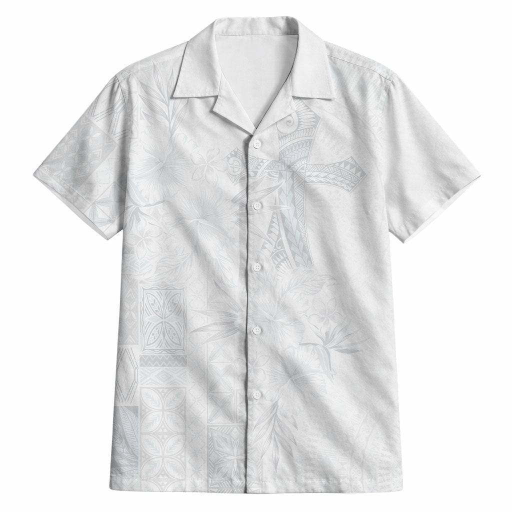 Samoa AIGA Mamanu Siapo Malu Motifs Hawaiian Shirt Lotu a Tamaiti White Ver LT7 White - Polynesian Pride